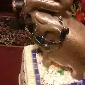 5 tier Necklace blue in color great condition